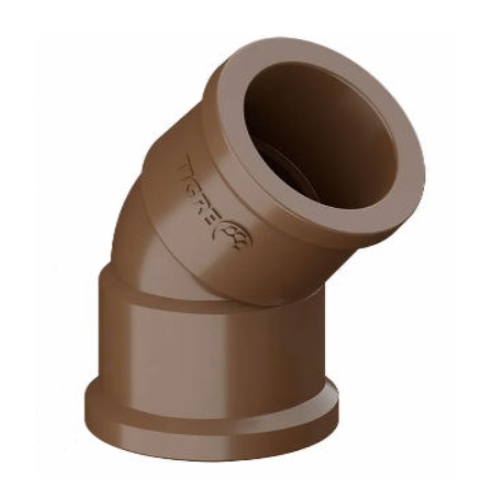 Joelho Marrom Soldável de 45° com 50mm Tigre